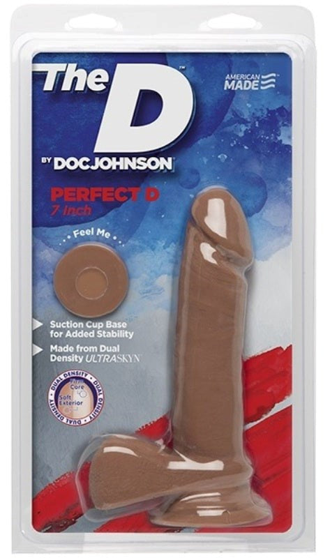 The D Perfect D 7 Inch Caramel Realistic Dildos