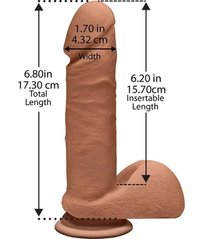 The D Perfect D 7 Inch Caramel Realistic Dildos