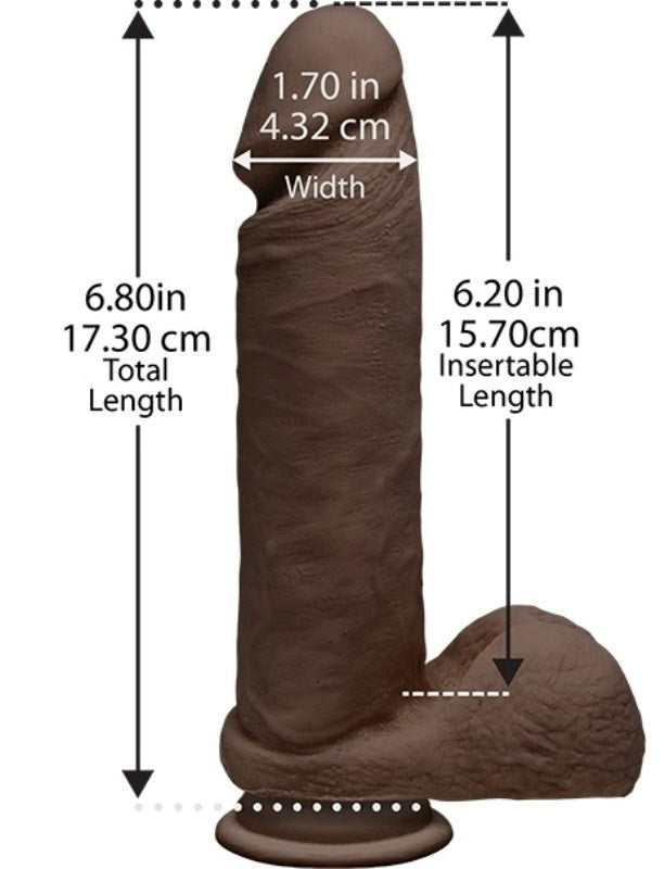 The D Perfect D 8 Inch Chocolate Realistic Dildos