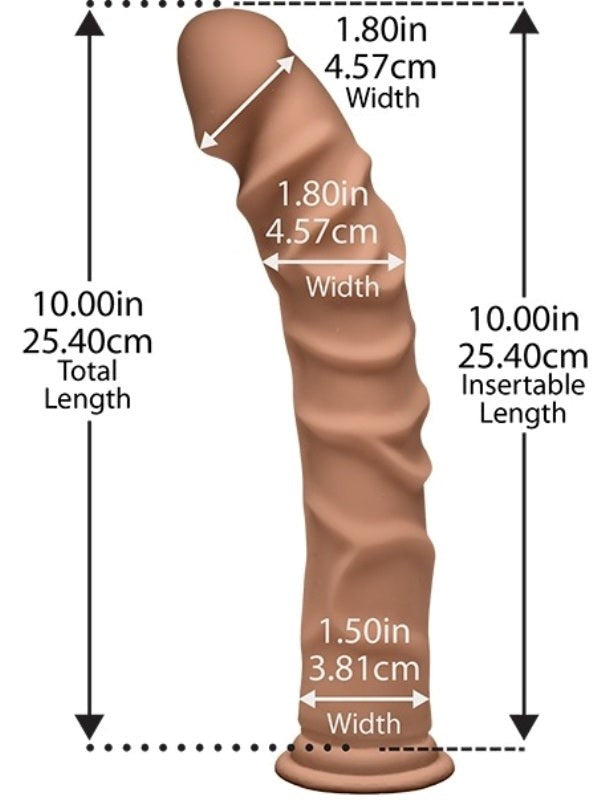 The D Ragin D Caramel 10 Inch Realistic Dildo Realistic Dildos