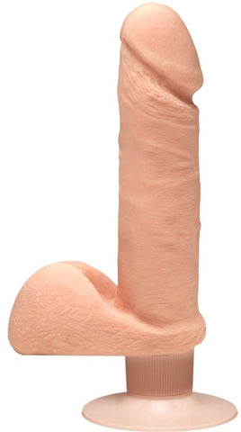 The D The Perfect D Vibrating 7 Inch Vanilla - Realistic Dildos