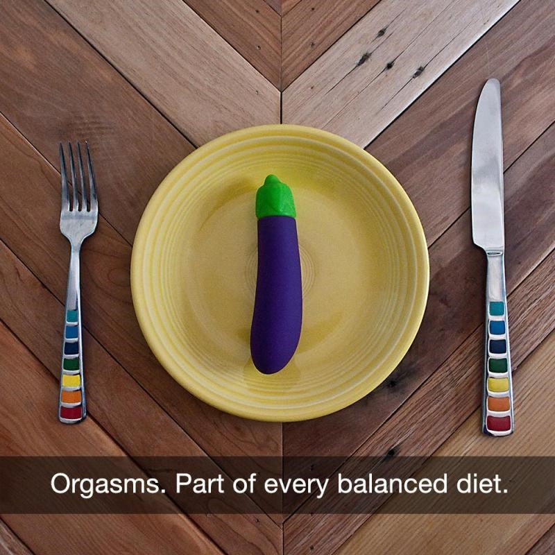 The Eggplant Emojibator Waterproof Vibrators