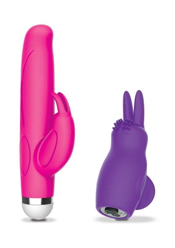 The Mini Rabbit and Finger Rabbit Couples Playtime Set Sex Kits