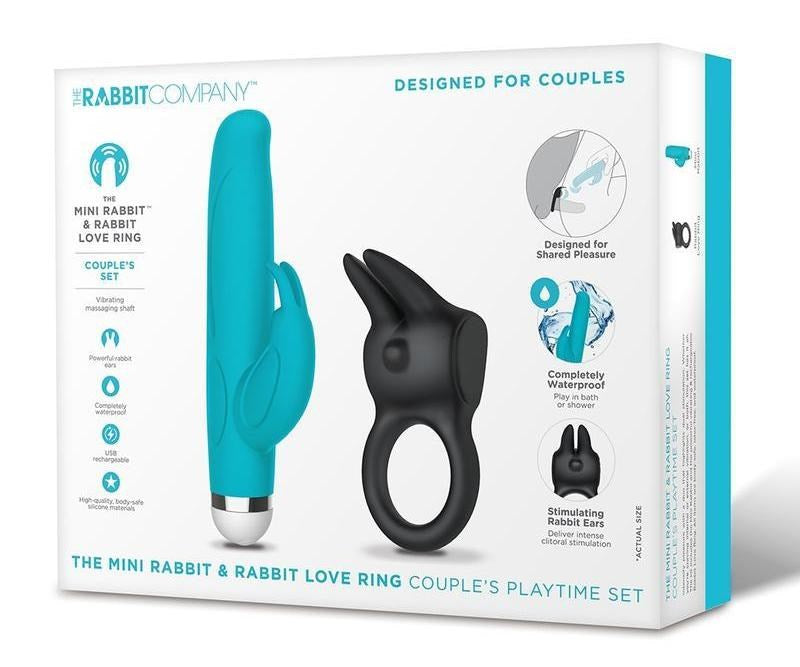 The Mini Rabbit and Rabbit Love Ring Couples Playtime Set Sex Kits