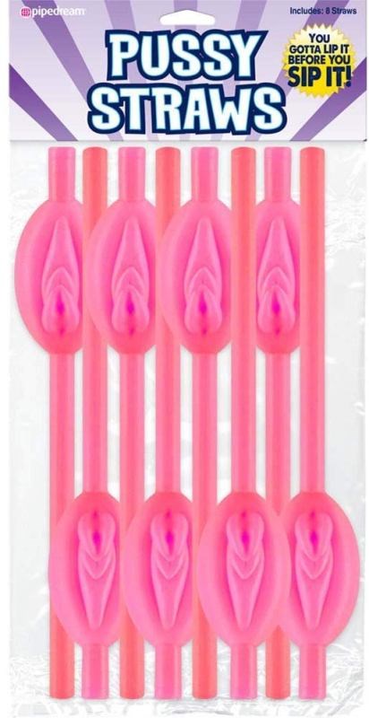 Pipedream The Original Pussy Party Straws 8 Pack - Sex Games, Coupons and Tricks