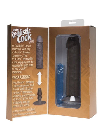 The Realistic Cock UR3 8 in. Black - Realistic Dildos
