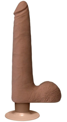 The Realistic Cock UR3 Vibrating Slim 9 Inch - Brown - Realistic Dildos