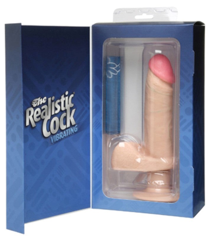 The Realistic Cock Vibrating 6 Inch Flesh Realistic Dildos