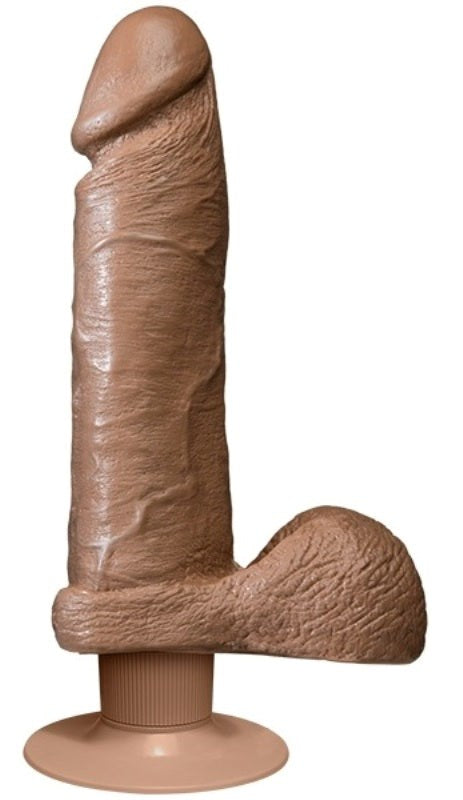 The Realistic Cock Vibrating 8 Inch Brown Realistic Dildos