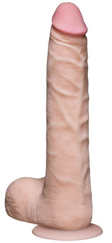 Doc Johnson The Realistic Slim Cock with Balls Flesh 9 inch - Realistic Dildos