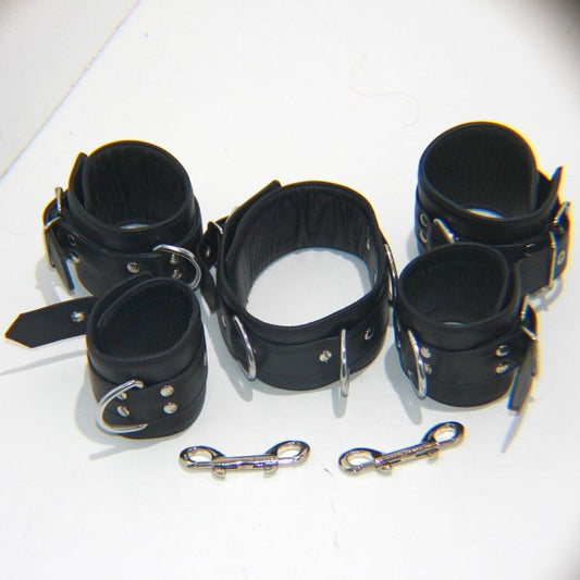 The Specialist Leather Bondage Set - Cuffs and Restraints