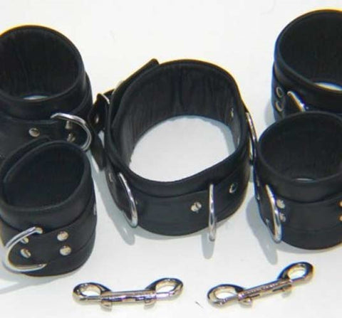 The Specialist Leather Bondage Set - Cuffs and Restraints