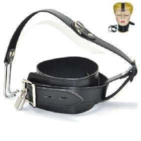 Thin Bondage Collar with Nose Hook - Collars and Leads