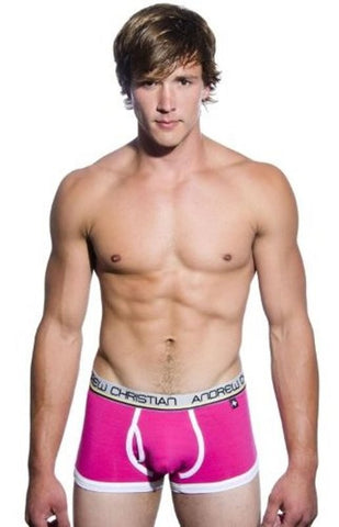 Tighty Whitie Punked Boxer w/ Almost Naked Fuchsia - M - Jocks and G-Strings