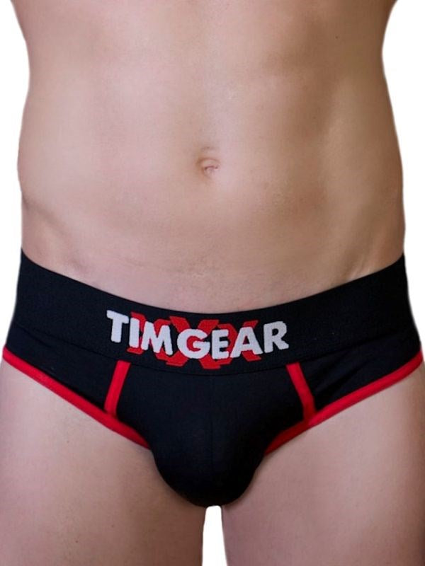 TIM Gear Black and Red Brief Large Mens Briefs And Boxers