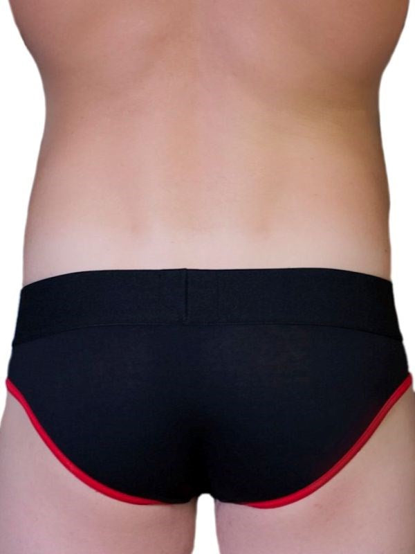 TIM Gear Black and Red Brief Large Mens Briefs And Boxers