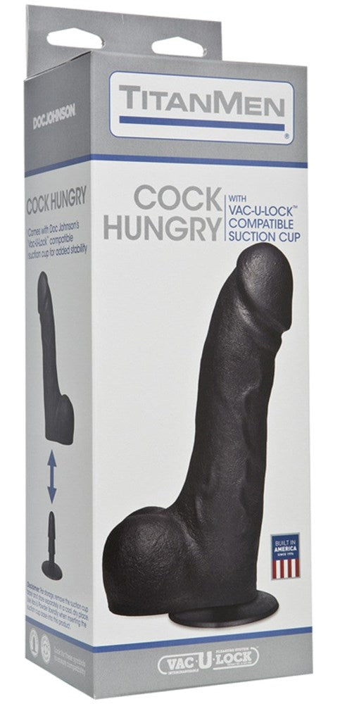 TitanMen Cock Hungry Black Realistic Dildos