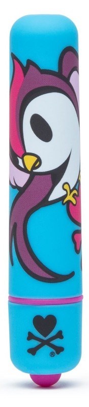 tokidoki Single Speed Mini Bullet Vibrator Blue Skull Bird - Personal Massagers