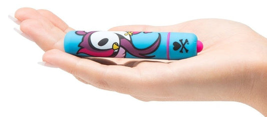 tokidoki Single Speed Mini Bullet Vibrator Blue Skull Bird - Personal Massagers