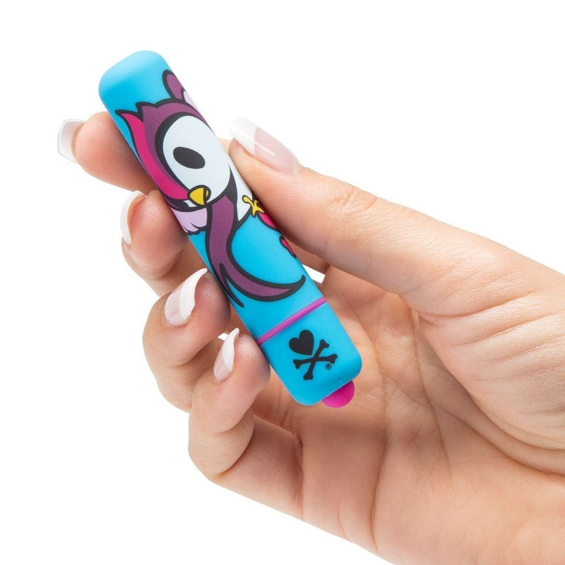 tokidoki Single Speed Mini Bullet Vibrator Blue Skull Bird Personal Massagers