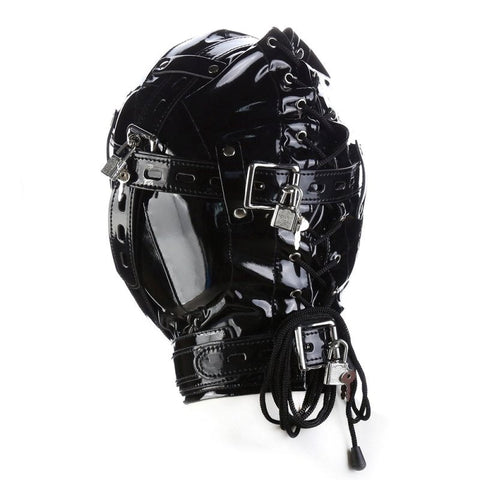 Total Lockdown Hood Slick Look - Bondage Hoods