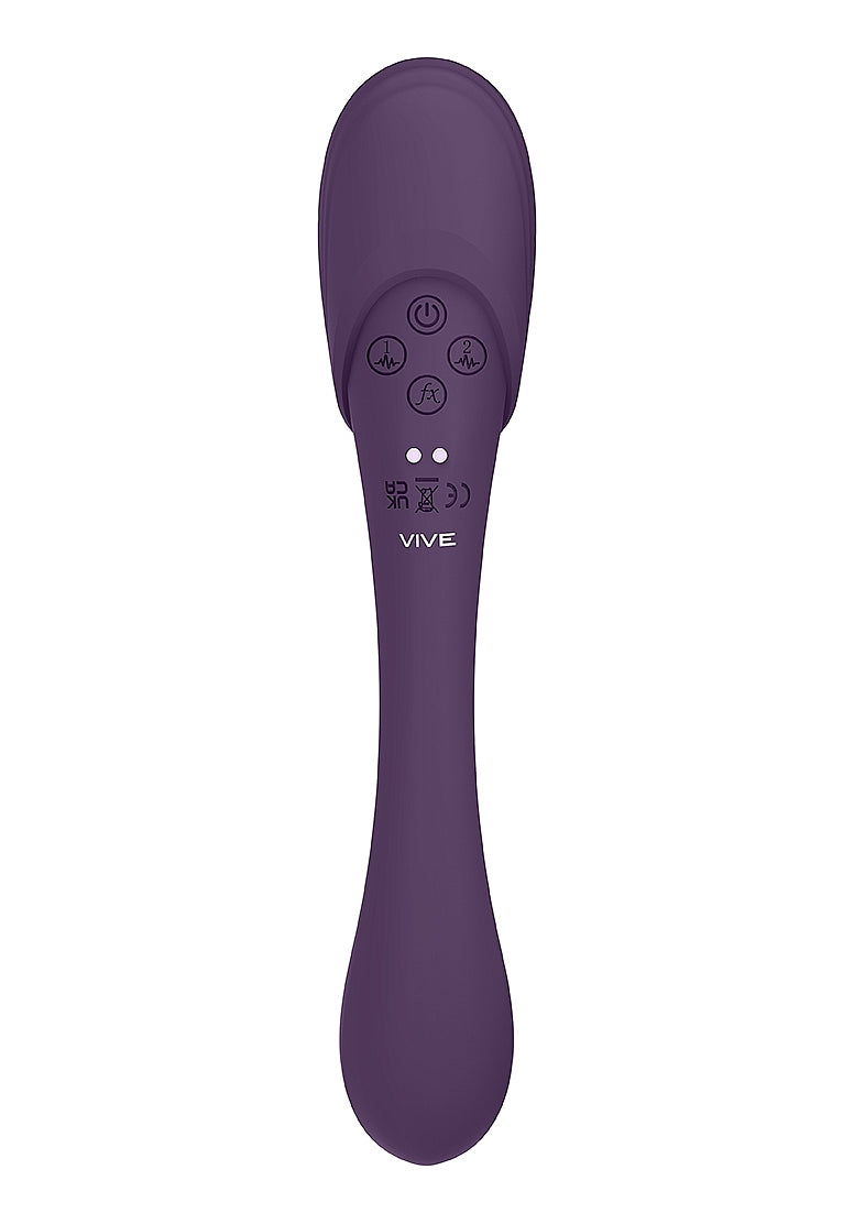 Vive Mirai Double Ended Pulse & Air Wave Bendable Vibrator Clit Ticklers and Pulsators