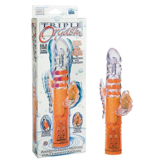 Triple Orgasm Vibrator Orange - Rabbit Vibrators