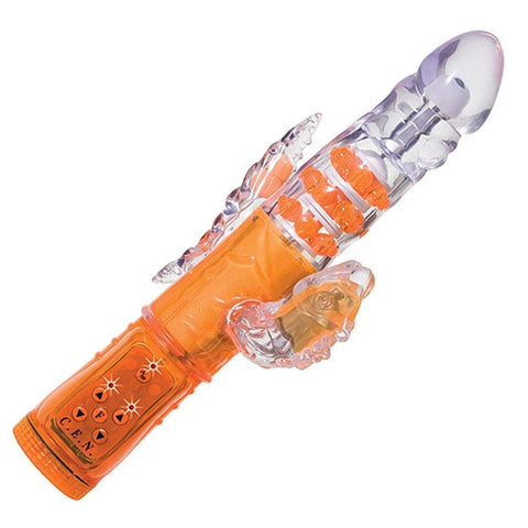 Triple Orgasm Vibrator Orange - Rabbit Vibrators