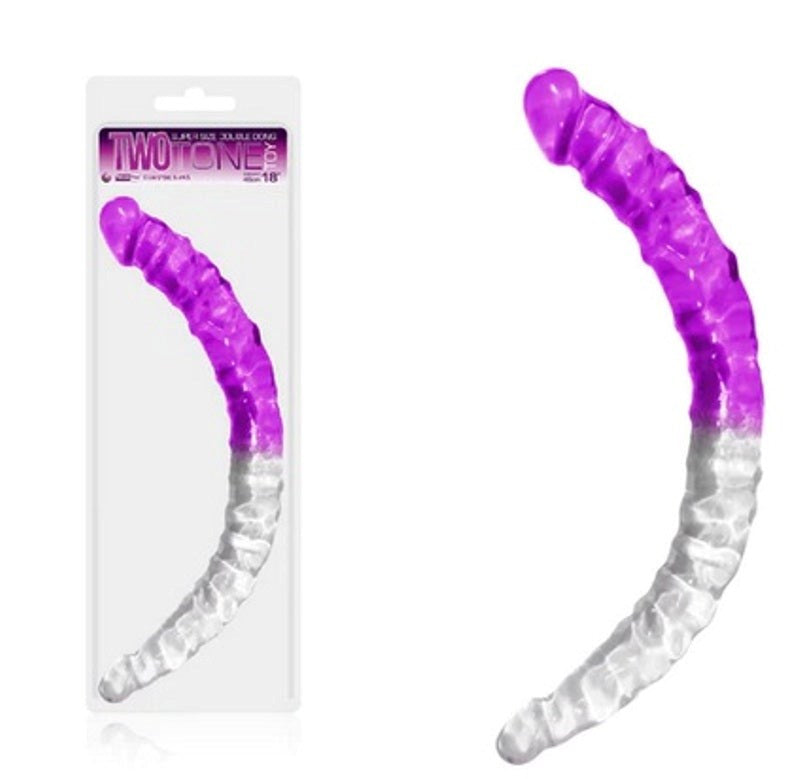 Two Tone Double Dong - 18 Inch Realistic Dildos