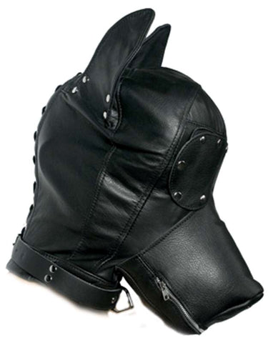 Ultimate Leather Dog Hood - Bondage Hoods
