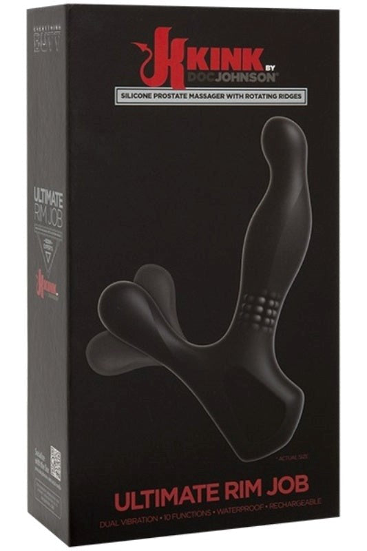 Ultimate Rim Job Silicone Prostate Massager with Rotating Ridges Prostate Toys