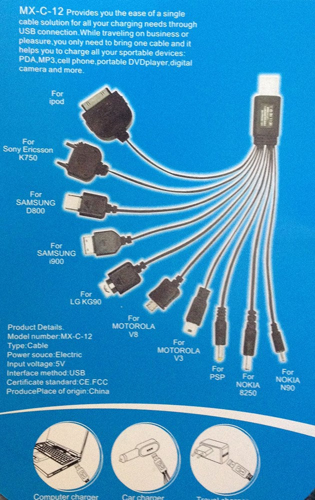 USB Multiple Cable Charger Vibrator Accessories