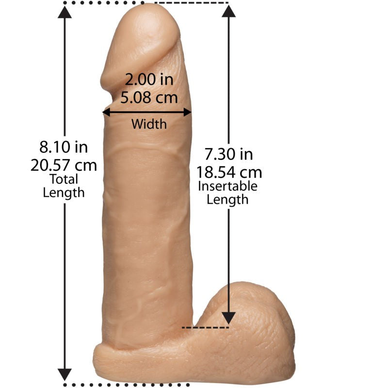 Vac-U-Lock 8" Realistic Cock Vanilla Realistic Dildos