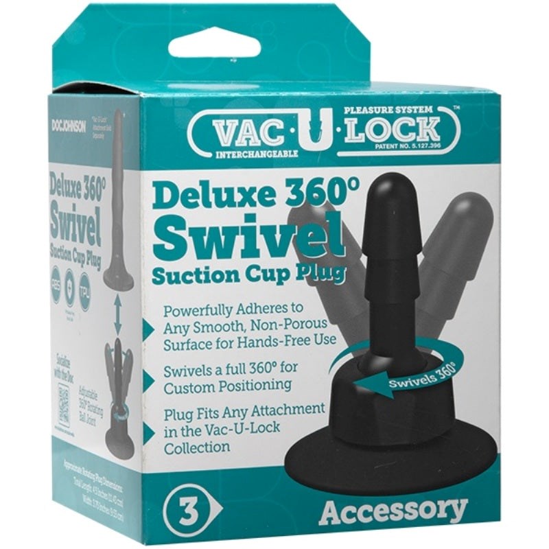 Vac-U-Lock Deluxe 360 Swivel Suction Cup Plug Non-Realistic Dildos