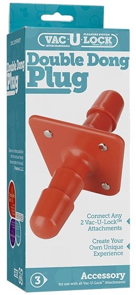 Vac-U-Lock Double Dong Plug Attachment - Strap On Sextoys
