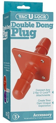 Vac-U-Lock Double Dong Plug Attachment - Strap On Sextoys