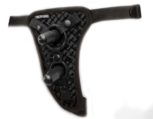 Vac-U-Lock Double Penetration Velvet Harness with 2 Plugs - Strap On Sextoys