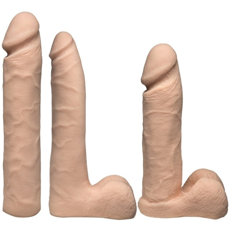 Vac-U-Lock Dual Density Experienced Set Vanilla Realistic Dildos