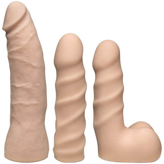 Vac-U-Lock Dual Density Starter Set Vanilla - Strap On Sextoys