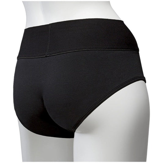 Vac-U-Lock Panty Harness Plug Briefs L/XL Black - Strap On Sextoys