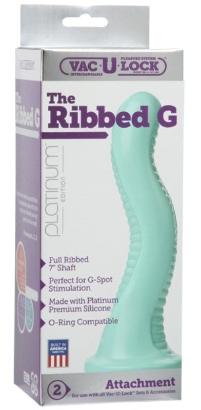 Vac-U-Lock Platinum Edition The Ribbed G Mint - Strap On Sextoys