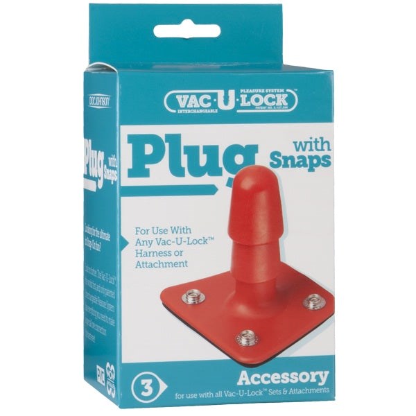 Vac-U-Lock Plug With Snaps Strap On Sextoys