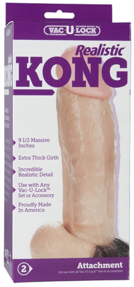 Vac-U-Lock Realistic Kong - Realistic Dildos