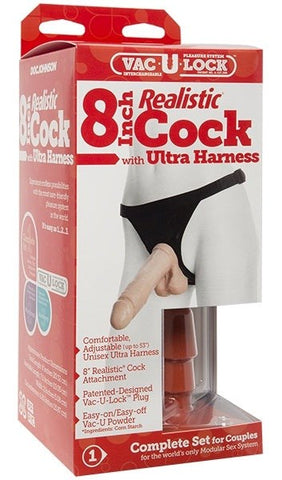 Vac-U-Lock Set 8 Realistic Ultra Harness - Realistic Dildos