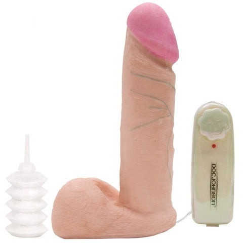 Vac-U-Lock Vibrating 6 UR3 Cock with Strap-On Flesh - Strap On Sextoys