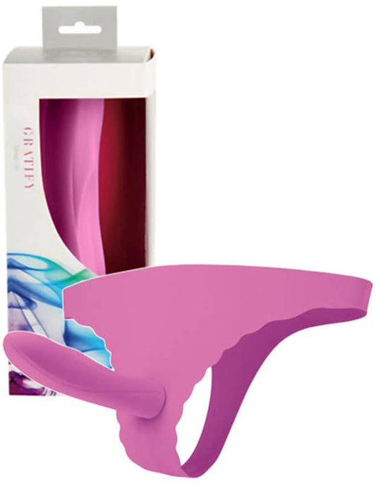 Vibe Therapy Gratify L/XL Lavender Adjustable Strap-On - Strap On Sextoys