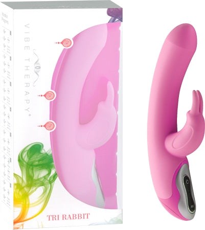 Vibe Therapy Tri Rabbit - Ergonomic Vibrator with 7 Controlled Modes - Rabbit Vibrators