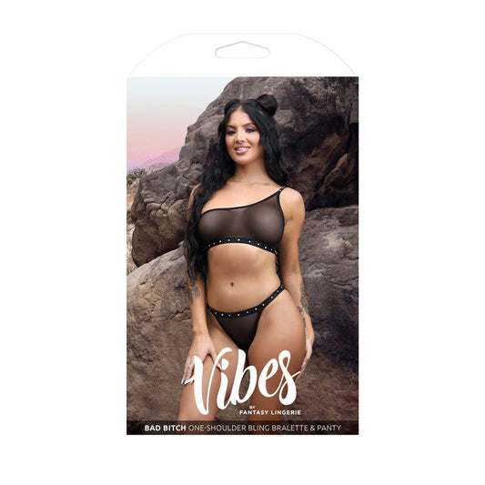 Vibes Fuckin' Perfection Bralette & Panty - S/M - Bras and Bra Sets