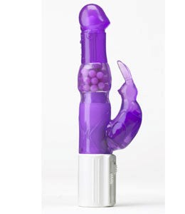 Vibratex Rabbit Habit - Luxurious Purple Vinyl Vibrator - Rabbit Vibrators