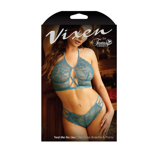 VIXEN TEAL ME NO LIES Bralette & Panty - Bras and Bra Sets